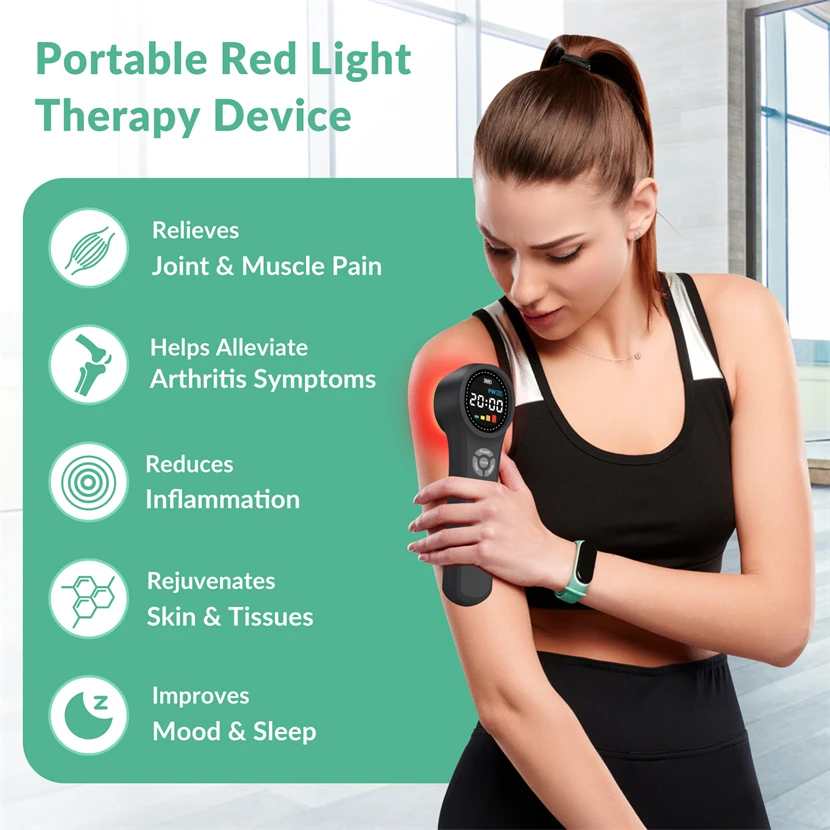 ZJKC Cold Laser LLLT Low Level Laser Therapy Device 660nm 810nm 980nm Pulse Wave Laser Therapy for Joint Pain Sports Injuries