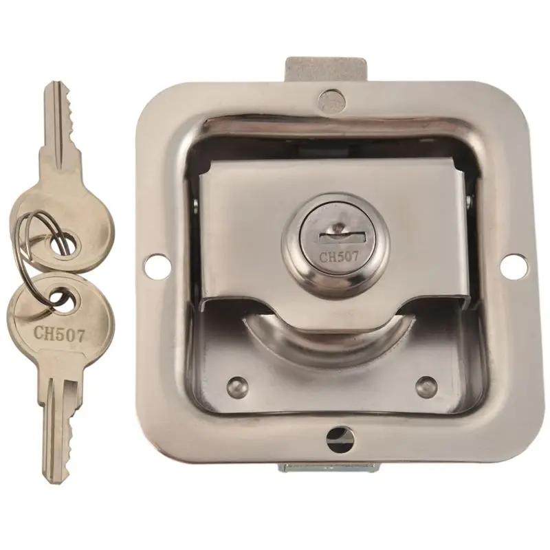 

ABHX-Stainless Steel Truck RV Tool Box Locks Trailer Door Paddle Handle Latch Anti-Theft Paddle Locks With 2 Keys