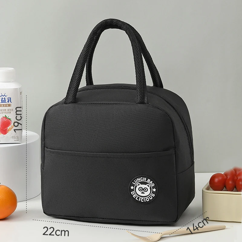 Lancheira portátil com isolamento térmico, Bento Pouch, Saco de isolamento piquenique, Sacos De Comida Espessada, Saco De Estudante Bonito, Impermeável