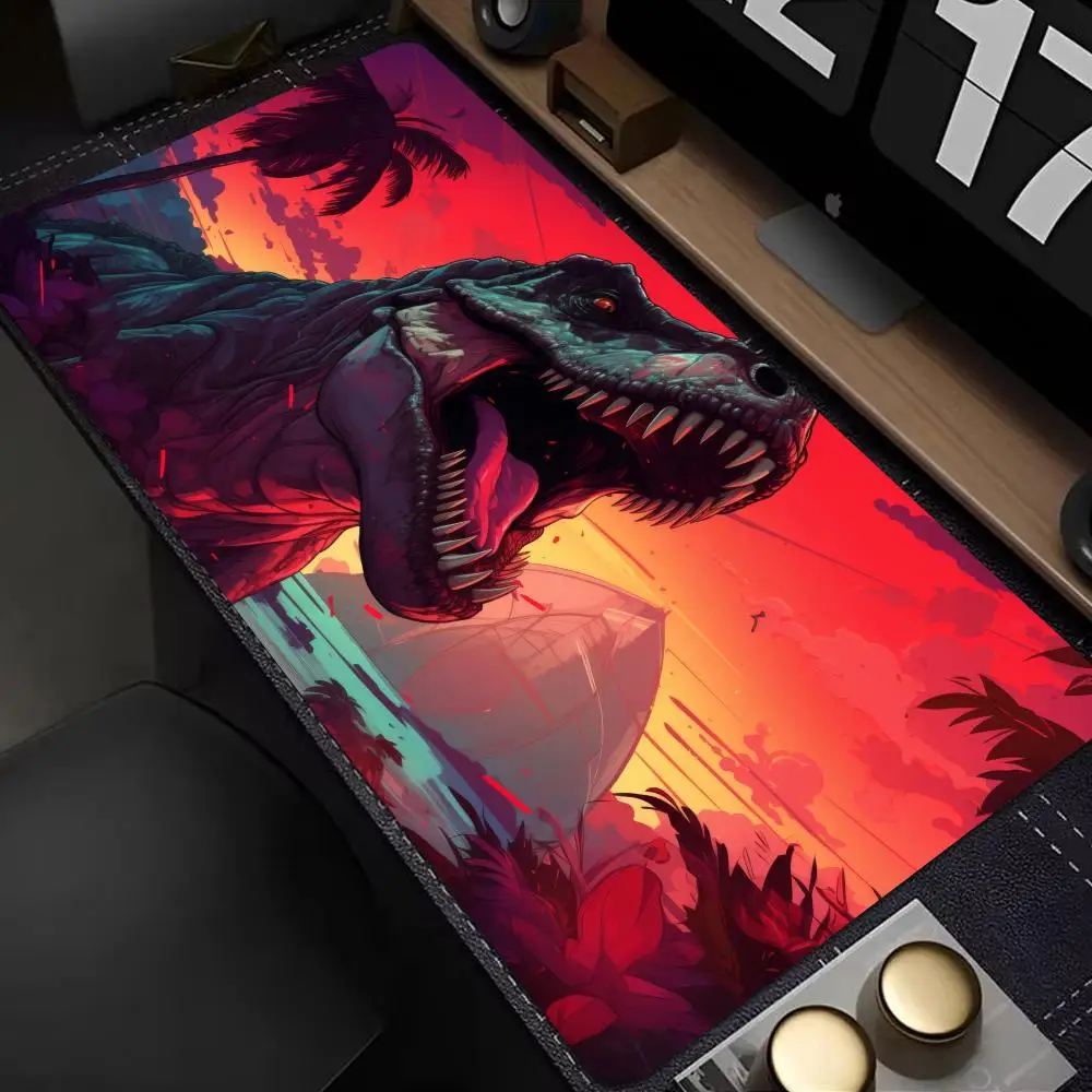 

Pixel Art Dinosaur Game Mouse Pad Non-Slip Rubber Base Large Desk Mat for Office Non-Slip Office HD Computer Home Mousepad XAXC