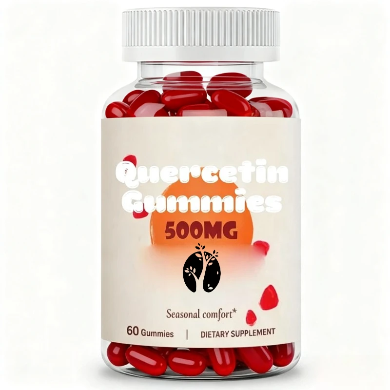 

Quercetin 500mg Gummies, Containing Bromelain, Vitamin C, and D3, Seasonal Balance and Body Defense, Vegetarian