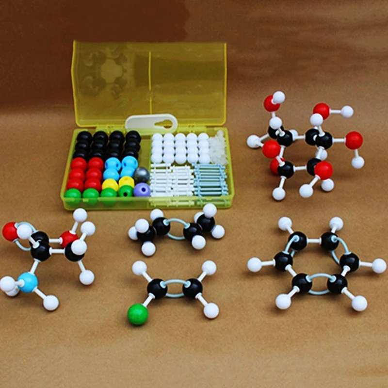 1 scatola Kit modello molecolare cicalino molecola chimica inorganica organica 50 Set di strutture atomee esperimento didattico scientifico