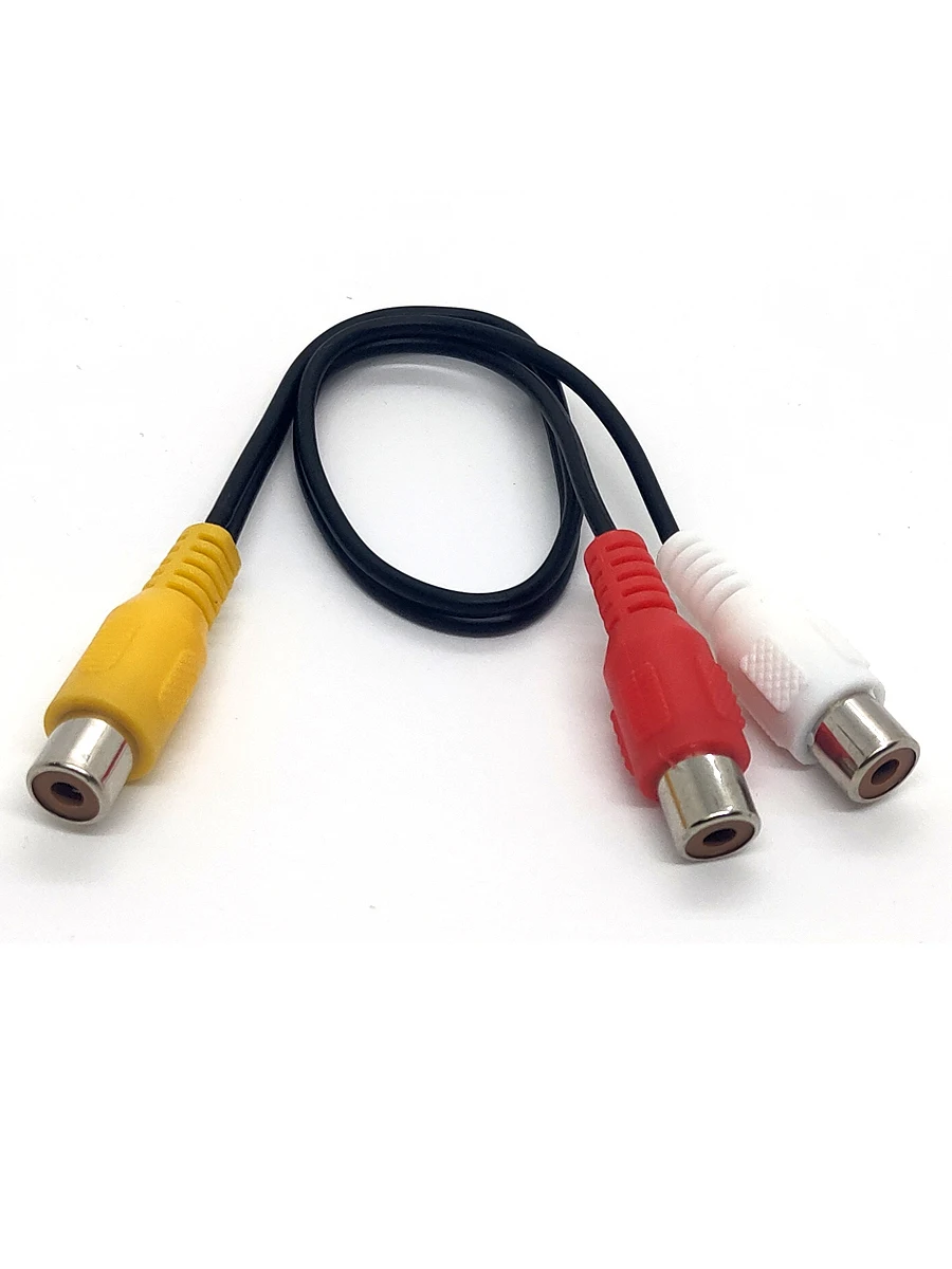 Audio Conversion Red And White Plug AV Cable 3.5Mm Lotus Revolving Female Port TV Set-Top Box Speaker Adapter Aux