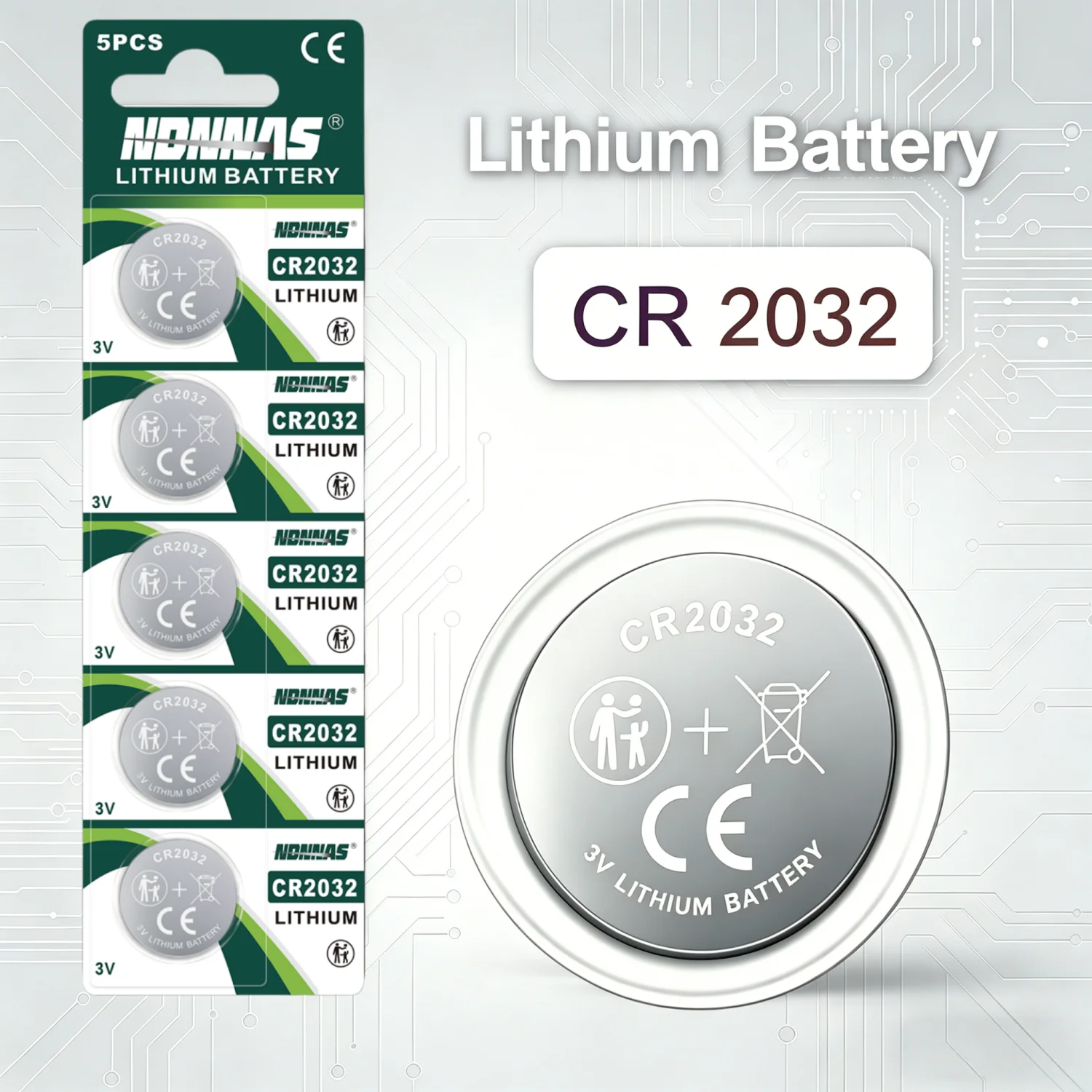 

3-100Pcs CR2032 3V Lithium Coin Cell Button Battery DL2032 BR2032 5004LC For Watch Car Key Fob Remote Clock Electronic Device