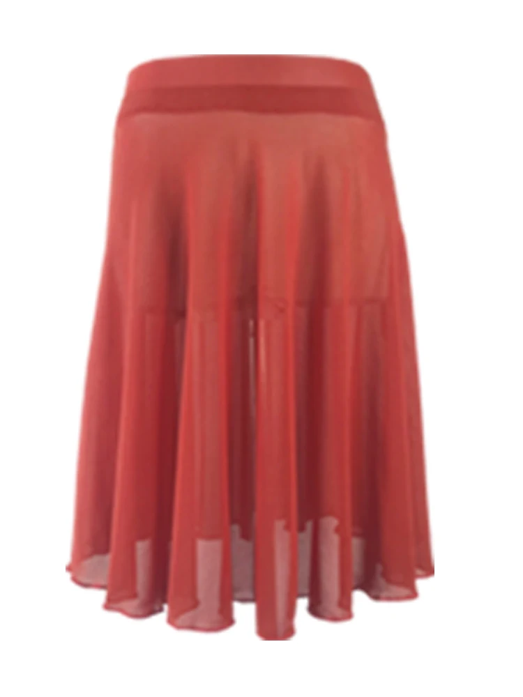 Dames zachte mesh balletrok zwarte dansrokken elastische taille ballerinakleding, trek aan