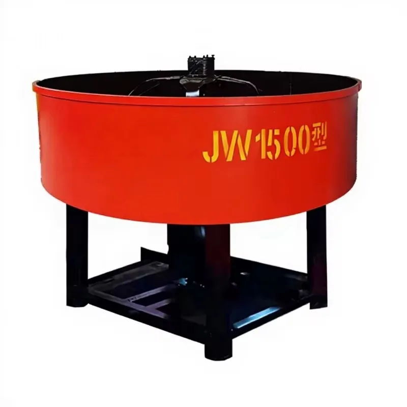 High Efficiency 1000L 1500L 2000L Pan Mortar Mixer Vertical Flat Mouth Stainless Steel Diesel Electric Concrete Mixer Equipment