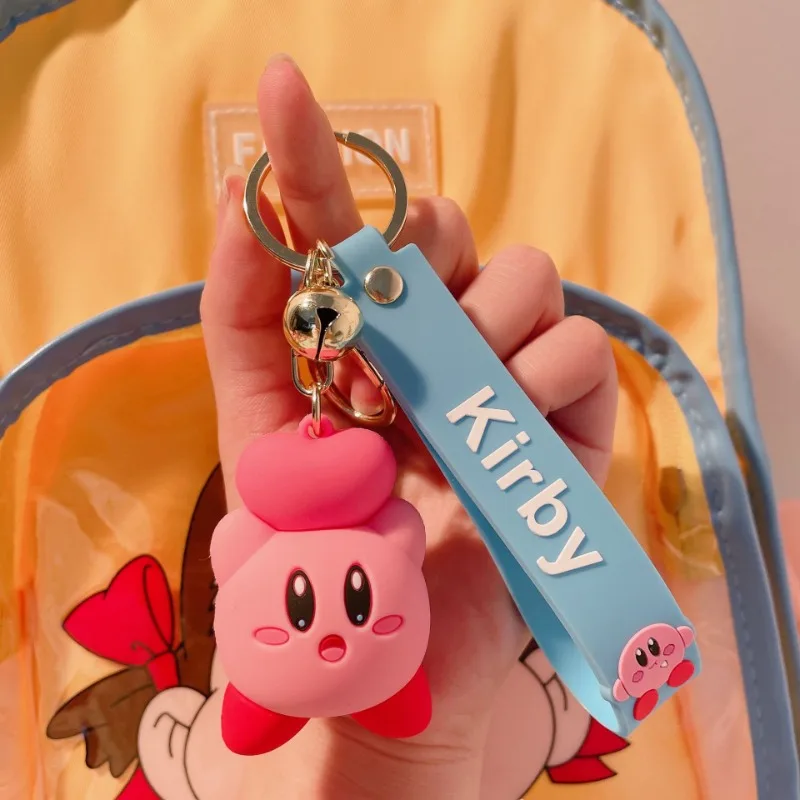 Tekenfilm ‌ Kirby ‌ sleutelhanger hanger rugverpakking ornament creatieve autosleutelhanger schattig kinderspeelgoed jongens en meisjes kerstcadeaus