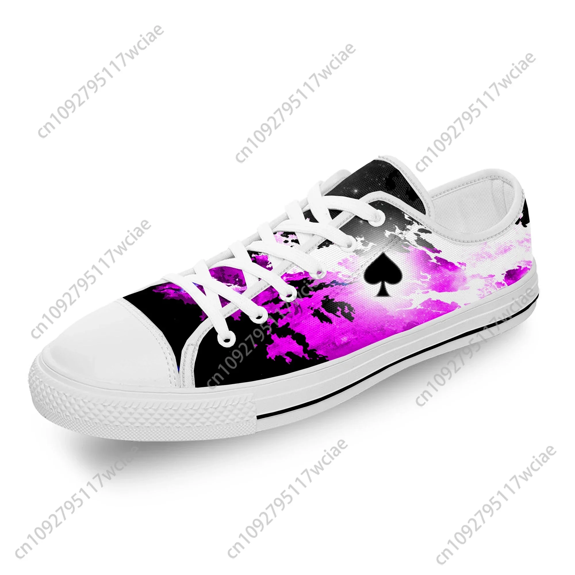 

Ace Aro Aromantic Asexual Asexuality Pride Flag Lightweight Cloth 3D Print Low Top Canvas Shoes Men Women Breathable Sneakers