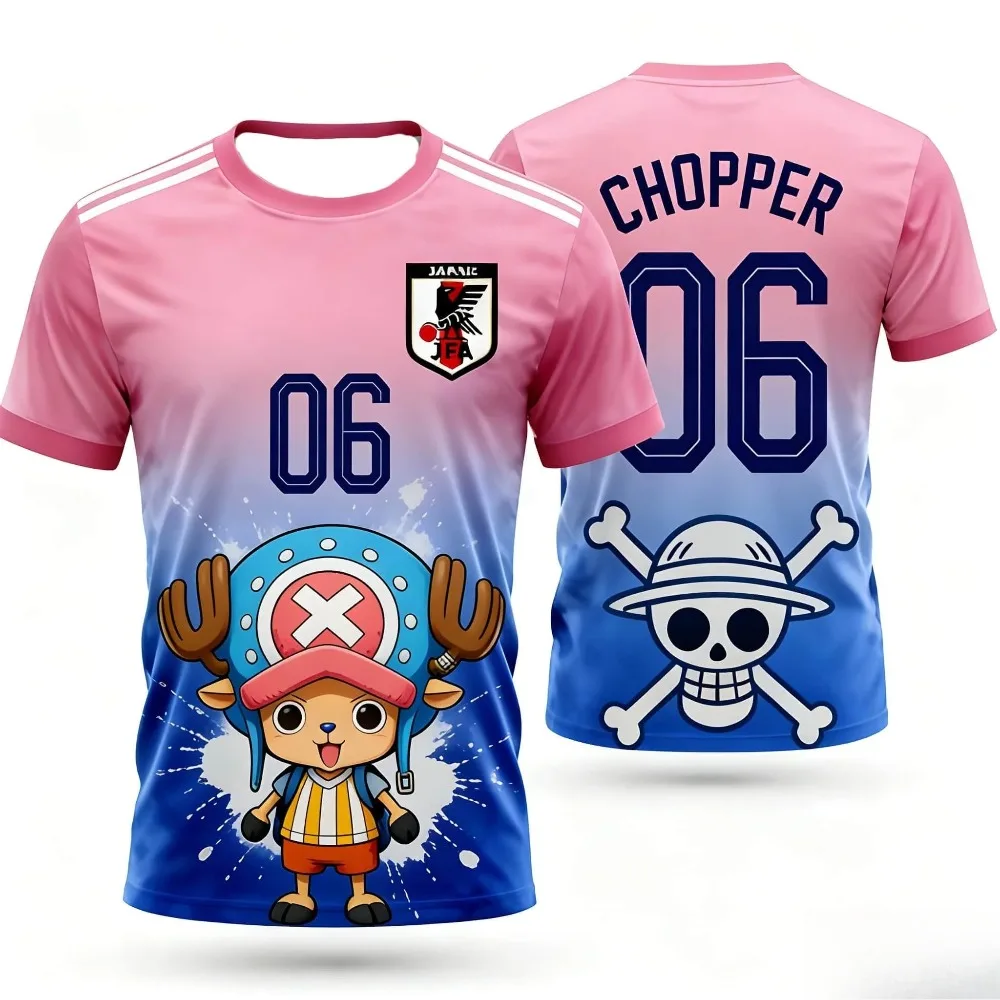 

2026 Summer Japan One Piece Luffy Football Jersey Men Women Adult kids T-shirt casual breathable Quick-Drying shortsleeve top