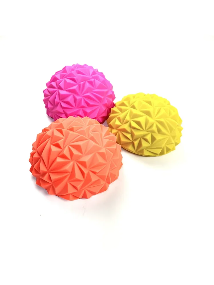 1pc Yoga Exercise Pineapple Ball, Half Round Foot Massage Ball, Balance Ball For Body Training, Muscle Relaxation