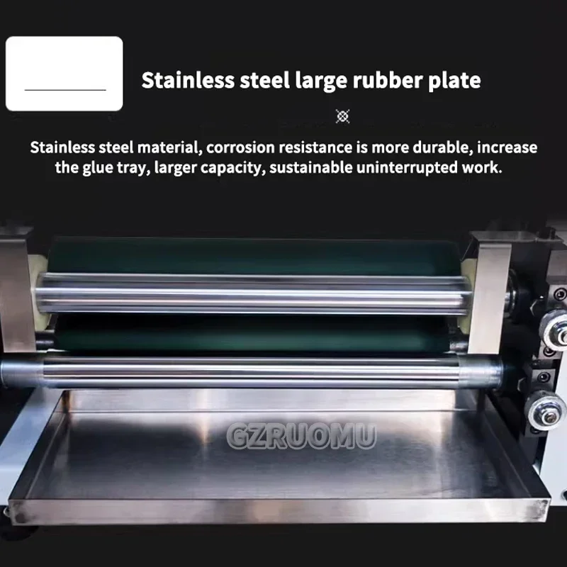 0-400MM Hand Operated Glue Applicator Stainless Steel Brushing Machine Home Wallpaper Gluing Machine For Photo Album/Cloth