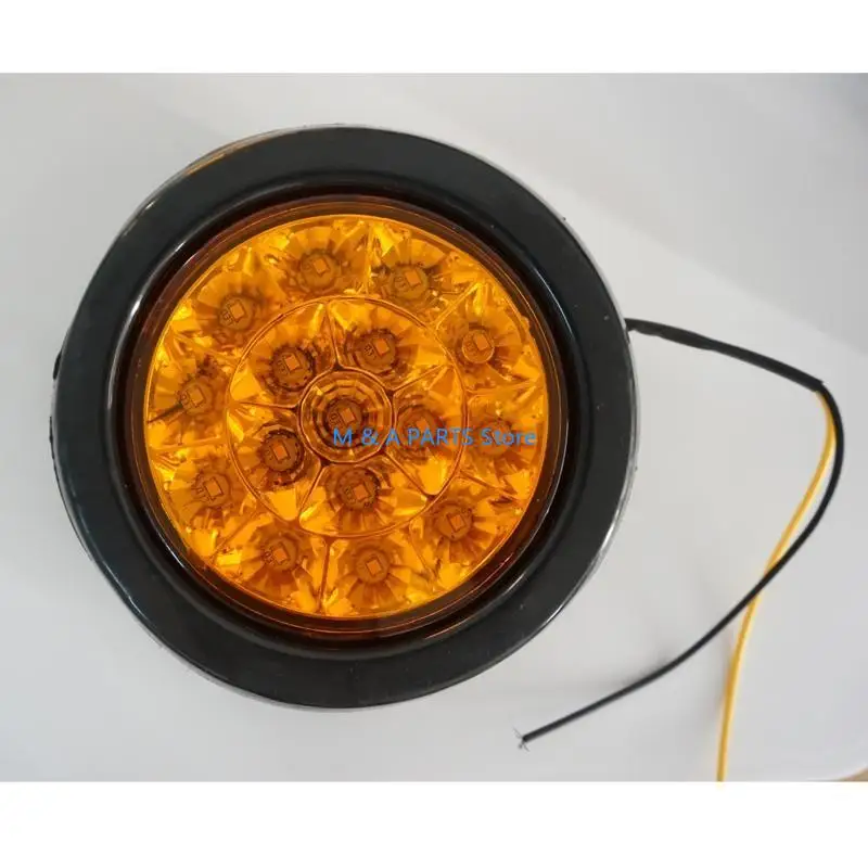 

U1JF Многоцелевой 16-светодиодный задний фонарь 12-24 В Индикатор Янтарный фонарь Противотуманная фара для грузовика с прицепом