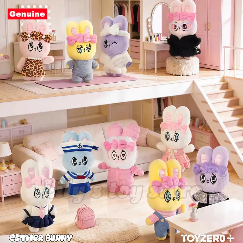 

TOYZEROPLUS Esther Bunny Fashion Progress Plush Blind Box Toys Doll Stuffed Rabbit Cute Bag Pendant Collectible Gift For Girls