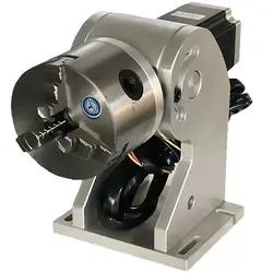 Sihao 80mm rotating axis for 5-hole fiber laser marking machine with three fixture&multifunctional support for nameplate marking
