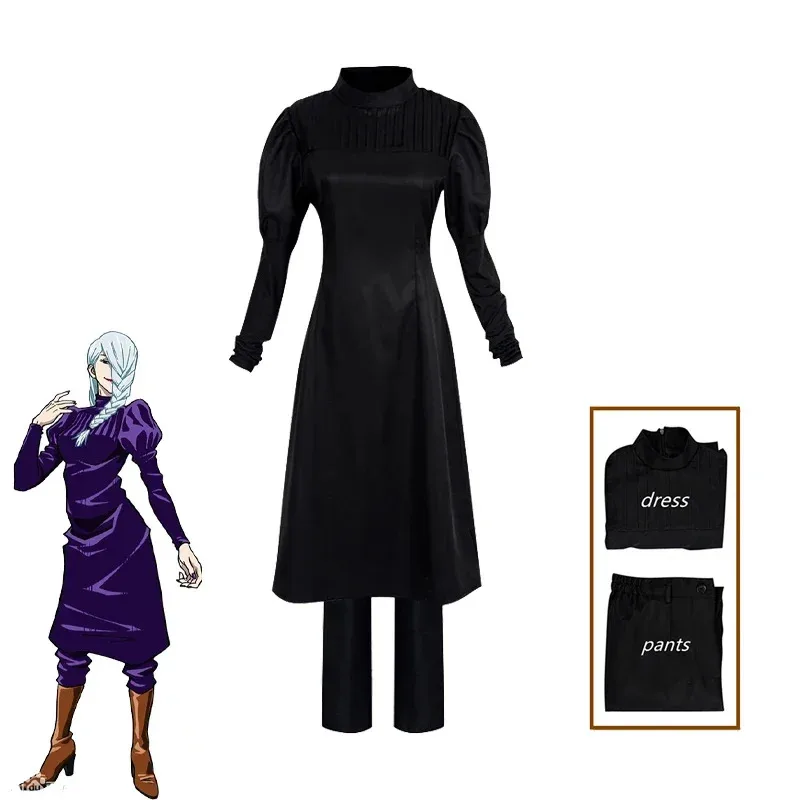 NewAnime Jujutsu Kaisen Mei Cosplay Costume Wig sun glasses for Halloween Party Props2025