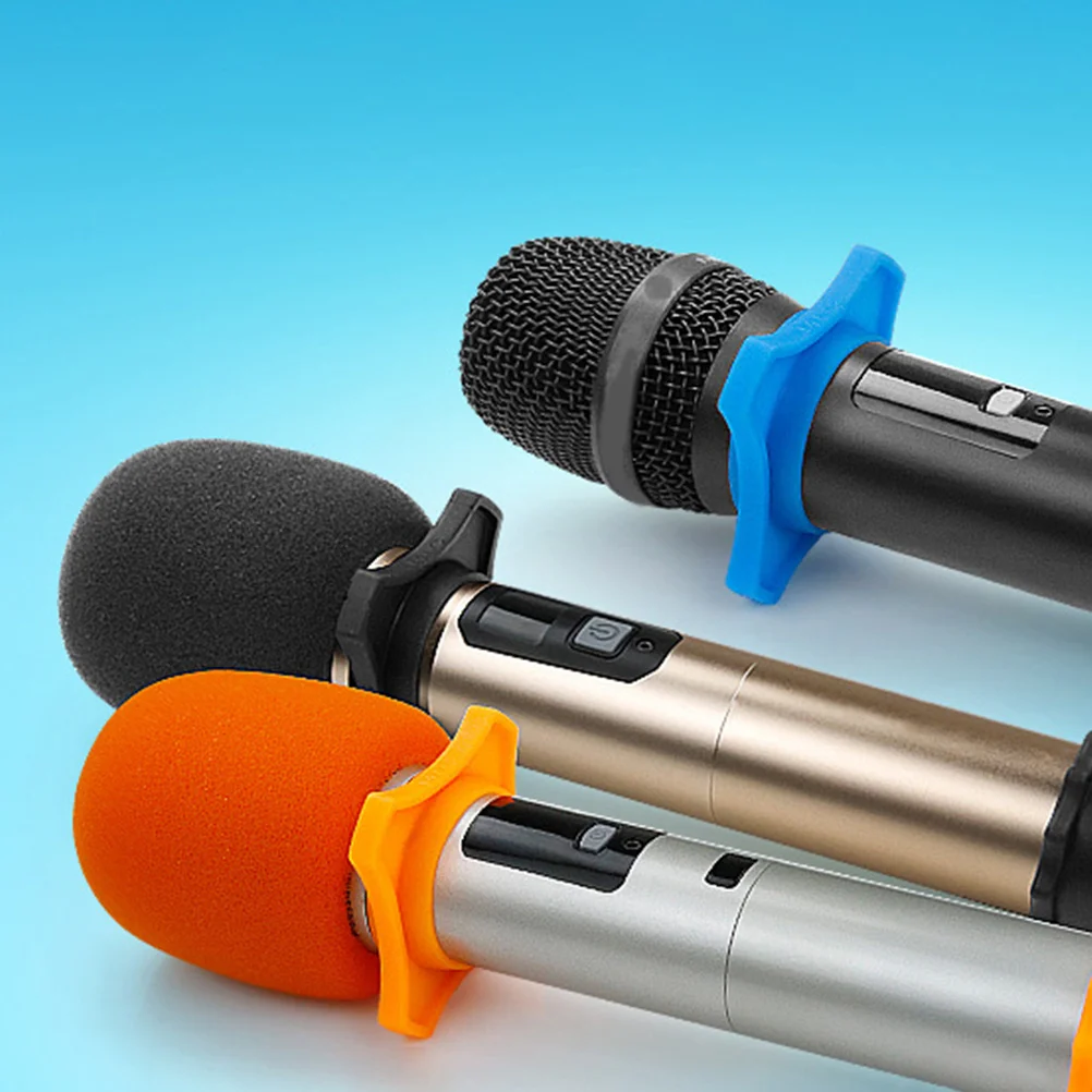 

5Pcs Sponge Microphone Windscreen Covers for Wireless Handheld Mics Stage Performance Ktv Bar Noise Reduction Mic Accessory