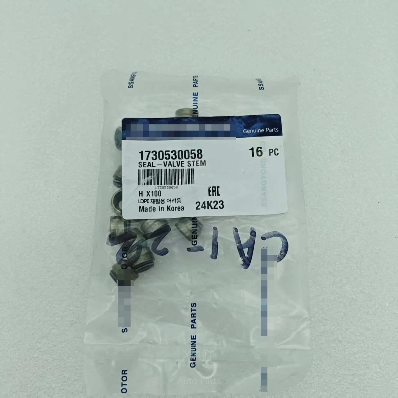 16 PCS Genuine Valve Stem Seal for Ssangyong KORANDO,TIVOLI +G16F,D16F 1730530058