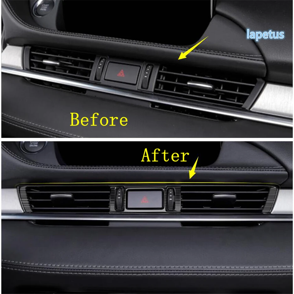 

Central Air Conditioner Outlet AC Vent Alarm Light Lamp Decoration Frame Cover Trim Fit For Mazda 6 2019 - 2024 Car Accessories