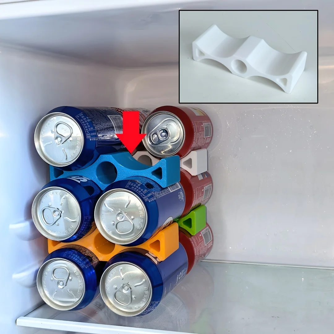 Practical 3D Printed Can Stacker Organizer Plastic Space Saving Beverage Can Holder Stable Stack Storage Rack Pantry