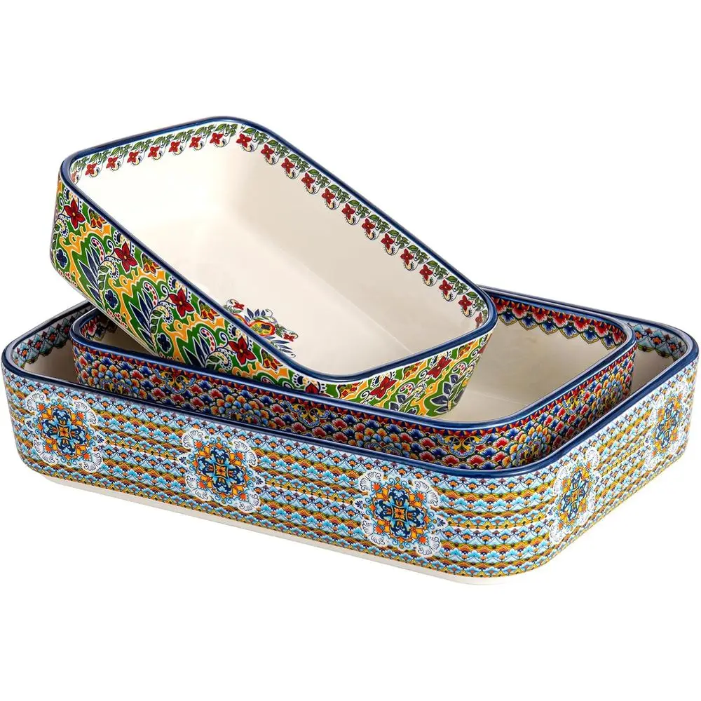 

Набор из 3-х форм для запекания или духовки, стандартные формы для лазаньи, набор для выпечки, для запекания и подачи - в стиле бохо