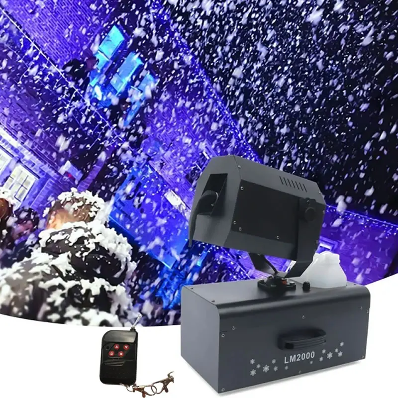 

From EU 2000W Snowflake Machine Wireless Remote Swing Shaking Artificial Snow Making Machine 5L for Christmas Holiday Kids Party