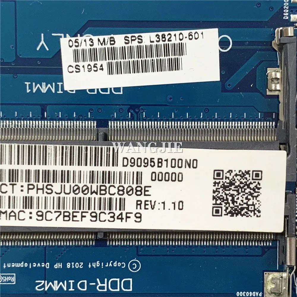 6050A3023801-MB-A01 ل HP TPN-I130 14S-CF 14S-CR 14-CF 14S-CS اللوحة الأم للكمبيوتر المحمول L38210-601 L38210-001 مع i5-8265U