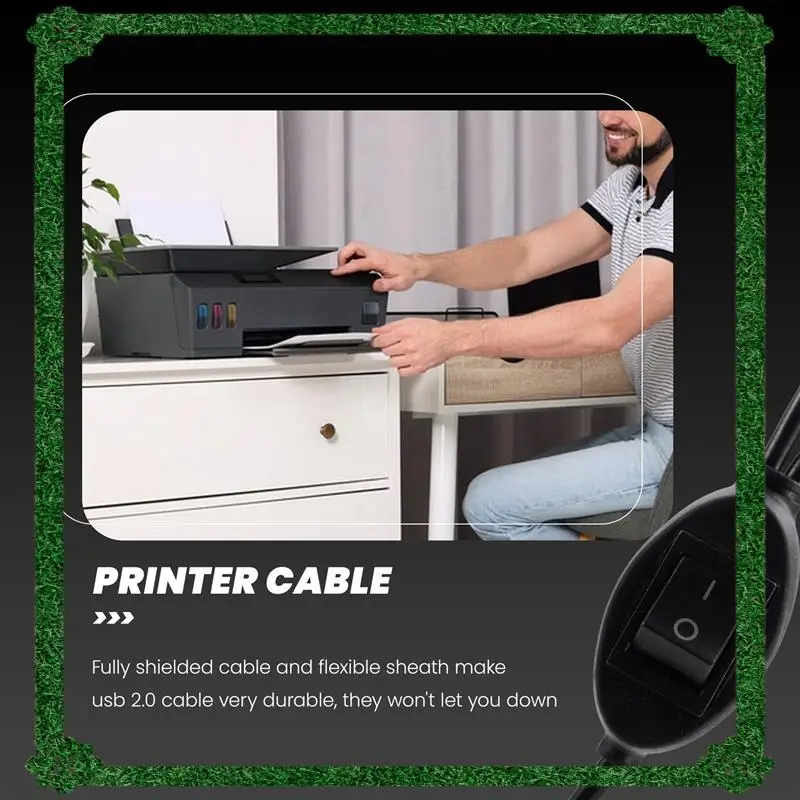 

24-часовая доставка 3X 2 в 1 Кабель принтера USB A к B «папа-папа» Кабель принтера для принтера Hp Canon Разветвитель для двух человек