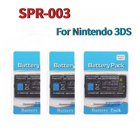 3.7v 2000mah bateria host SPR-003 baterias de lítio recarregáveis para nintendo novo console de jogos 3dsll 3dsxl com ferramenta de chave de fenda