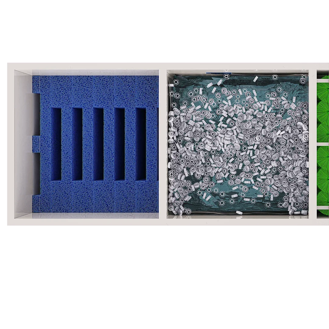 أنظمة تربية الأحياء المائية كوي بركة تصفية معدات زراعة الأسماك PP السرير المائل تدفق الجاذبية قوة بركة تصفية بركة تصفية