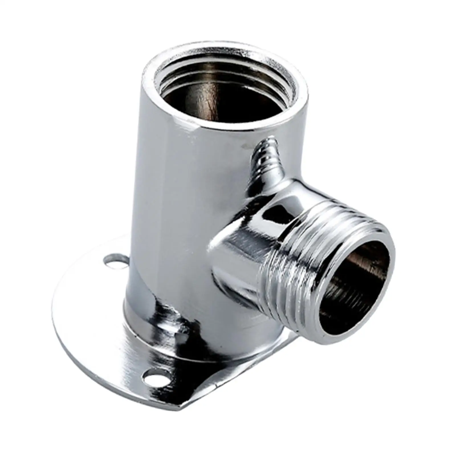 Shower Nozzle Head Fixed Base Silver Bracket Set for Waterproof Smart Shower and Bathroom