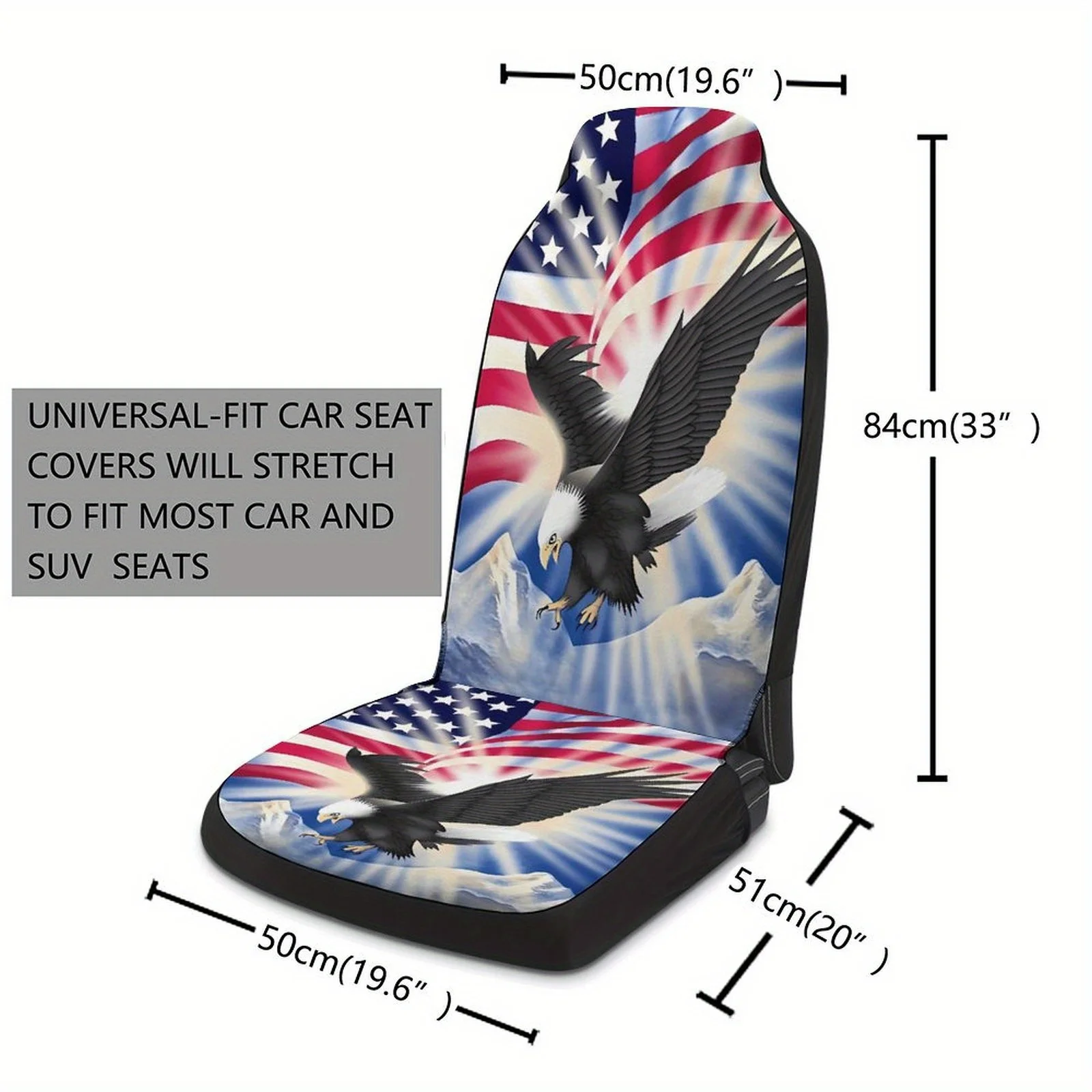 قطعتان من أغطية السيارات الداخلية الأنيقة بنمط لافتة متدلية على شكل نجمة، قابلة للتنفس وغير قابلة للانزلاق، أغطية أمامية للسيارات. #2