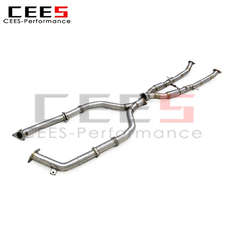 👍CEES Exhaust Midpipe for Nissan 400Z 3.0T 2021-2024 Car Exhaust System 304 Stainless Steel Exhaust Middle Pipe Front Pipe