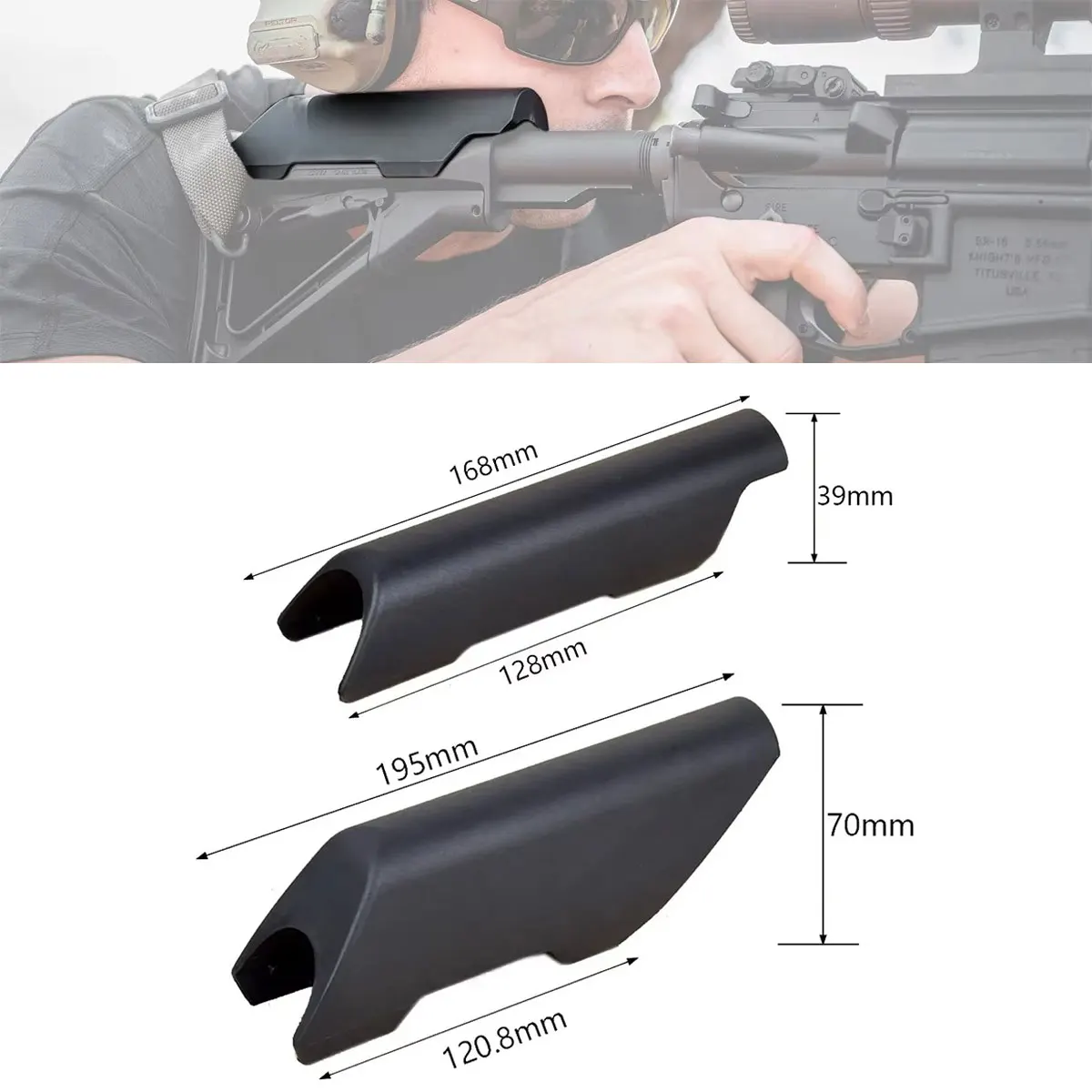 Tactical Nylon CTR Stock Cheek Riser Magpu Corax Store Suitable For Low Height Airsoft Hunting Scout Accessories