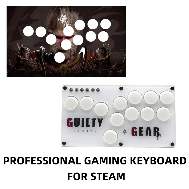 

Black Myth STEAM Gaming Keyboard HITBOX Mechanical Keyboard For PC/SWITCH Gaming Controller Fighting Joystick For PS3/4/5 SOCD