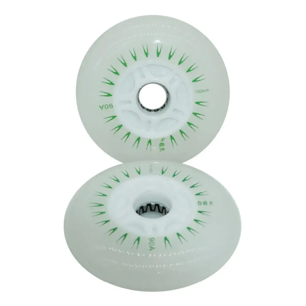 Luz LED piscando rodas de rolo, patins de velocidade em linha, rodas de scooter, roda de patinação inline, 80mm, 76mm, 72mm, 2pcs