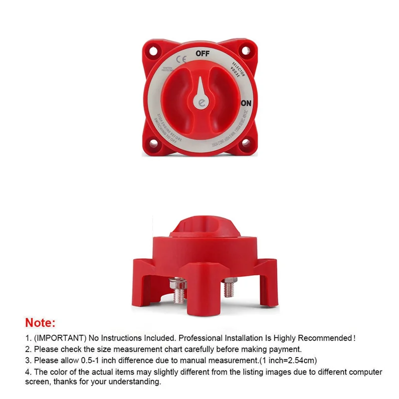 

VC-Innovative-48V 350A Автомобиль Авто RV Морская лодка Одноконтурный селектор Изолятор Отключение Поворотный переключатель аккумулятора серии E Срез