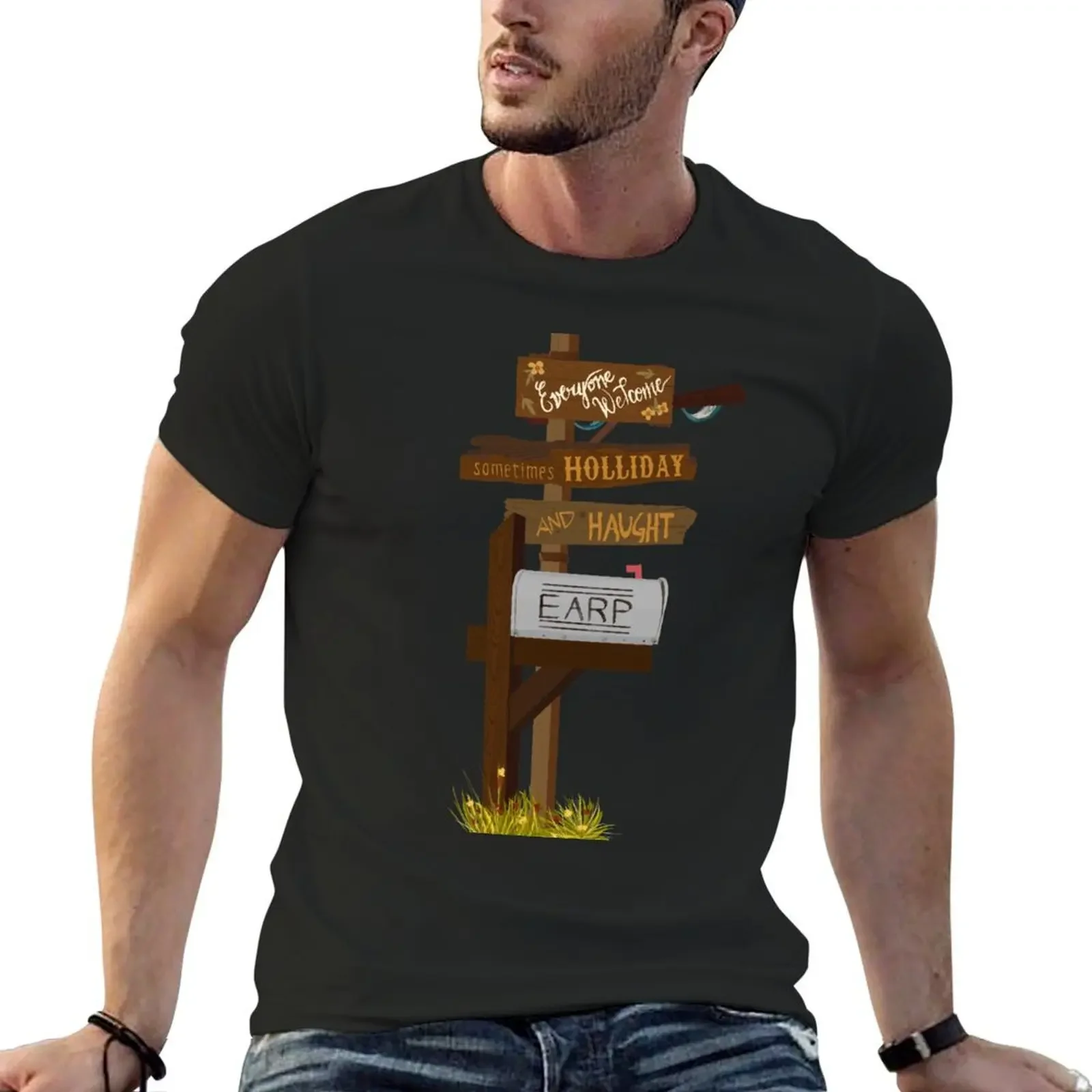 

Everyone Welcome T-Shirt man clothes Short sleeve tee custom t shirt oversized t shirts for men