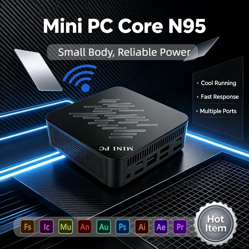 미니 PC, 인텔 코어 N95, 윈도우 11, 소형 포켓 컴퓨터, 16GB RAM, 1/2TB SSD, Wi-Fi 6, 블루투스 5.2, 4K, 데스크톱 PC, 게이밍 컴퓨터