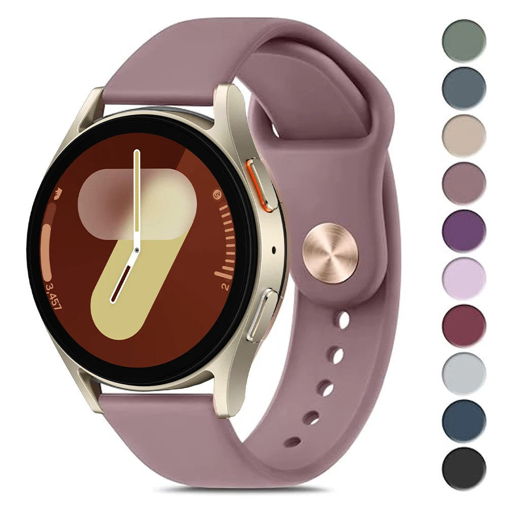 Pasek 20mm/22mm do Samsung Galaxy watch 7 6 4 Classic/5 pro/3/Active 2/Gear S3 Silikonowa bransoletka correa Huawei GT 2e 3 4 band