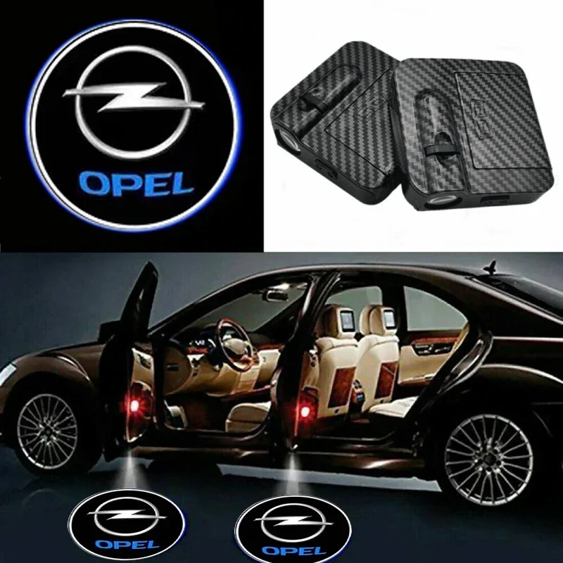 New Car logo LED Courtesy door projector Shadow light Auto For Opel Corsa Astra Vectra Zafira Meriva Mokka Grandland Vivaro