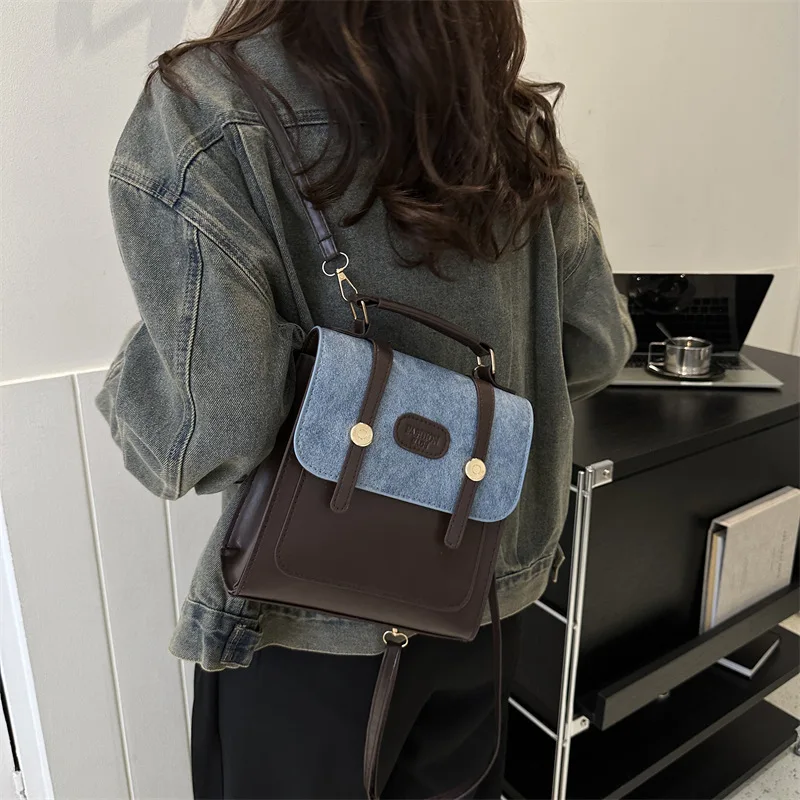 Fashion Retro PU Women Bag Autumn Winter New Casual Mini Backpack Handbag Outdoor Travel Backpacks College Students Schoolbags