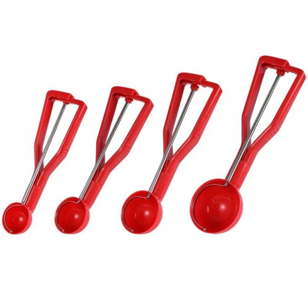 

Creative Ice Cream Dessert Spoon Ergonomic Handle 4 Size Ice Cream Scoop Making Ball Shapes Sturdy Fruit Ball Spoon
