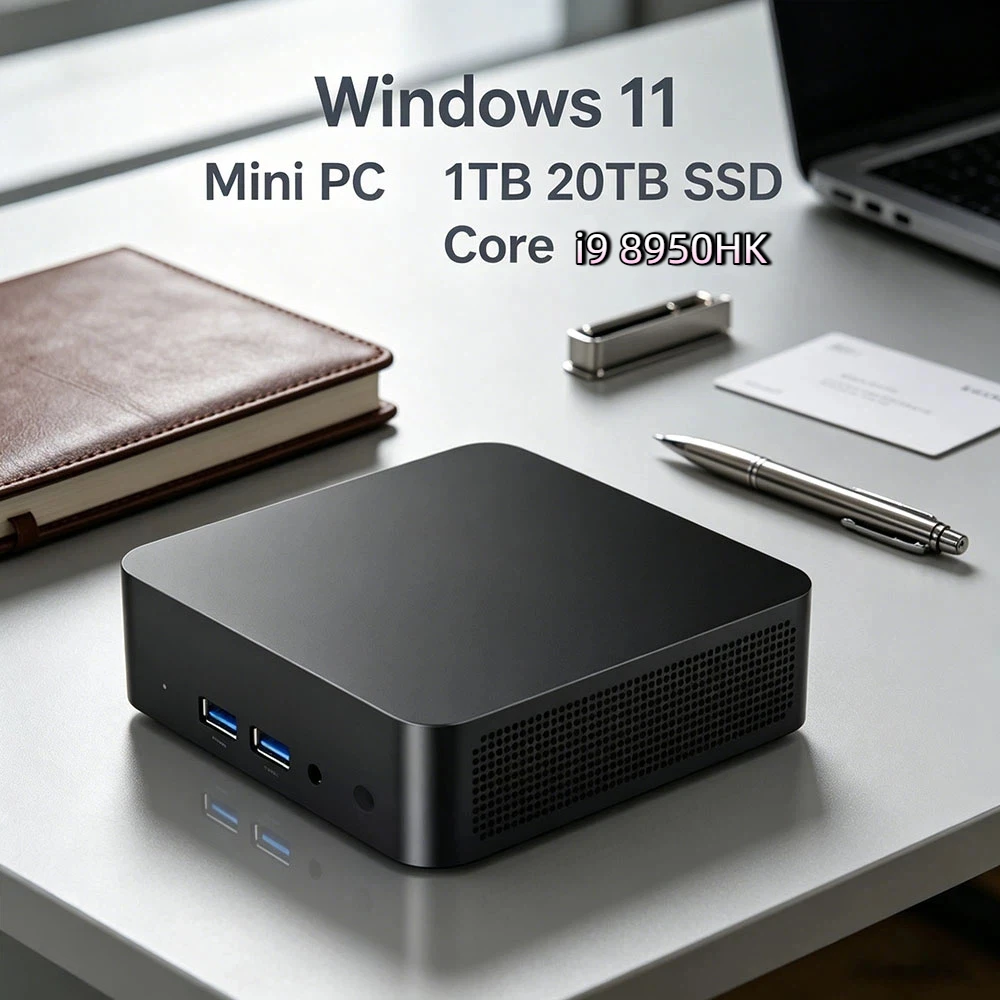 

Stylish Windows 11 Pro Mini PC Core i9 8950HK 32GB RAM 1TB/2TB SSD 4K HD WiFi6 BT5.2 Home Gaming Desktop 3 Years Warranty