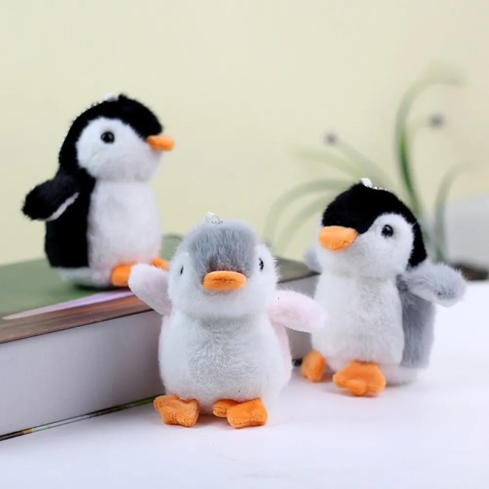 

Cartoon Soft Stuffed Toy Keychains Plush Kawaii Penguin Doll Car Keyrings Bag Charms Pendant Accessories Girls Gift