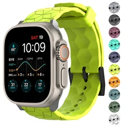 Football Pattern Band For Apple Watch Strap Ultra 3 2 1 49mm 46mm 42mm 45mm 44mm 41mm 40mm Bracelet iWatch Series 11 10 9 8 SE 3