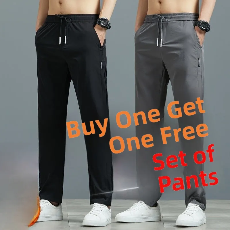 

Men's Warm Fce Lined Casual Straight Leg Elastic Waist Work Pants for Construction Site Autumn Winter able Long Trou...