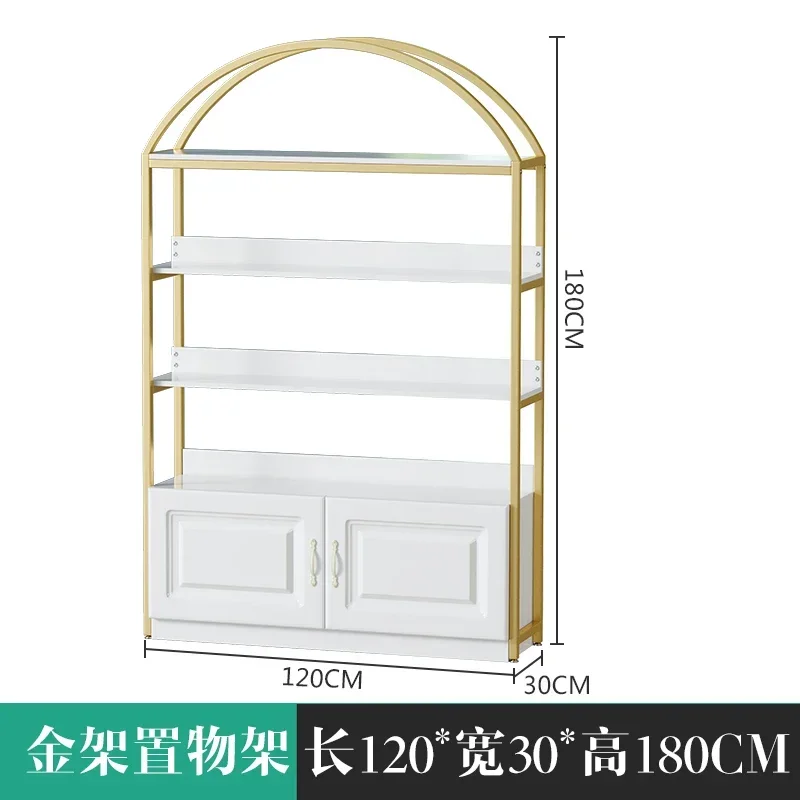 Mueble expositor de lujo para uñas de celebridades online, estantería multifuncional simple para salón de belleza y cosméticos.