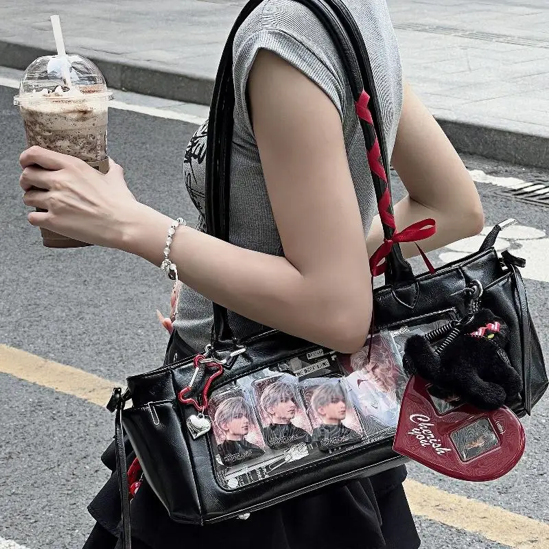 

Оригинальная модель Nannans Ita Bag 10 см, переноска для куклы, просторная сумка-тоут «маленький апетит», сумка через плечо в стиле багет для поездок на работу