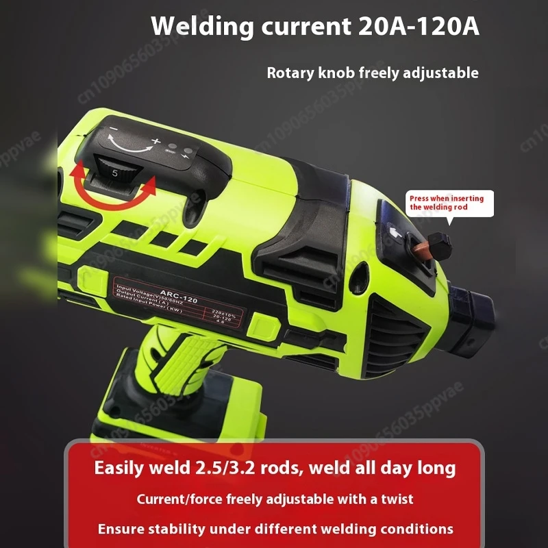 Handheld Welding Machine 21KVA 110-220V Mini Welder With Copper Gun 20-120A Adjustable For Garage Farm Repair Lightweight 1.8KG