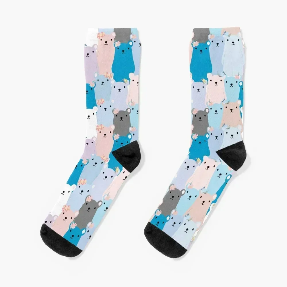 

Bears Socks floor designer brand happy warm winter Luxury Woman Socks Men's